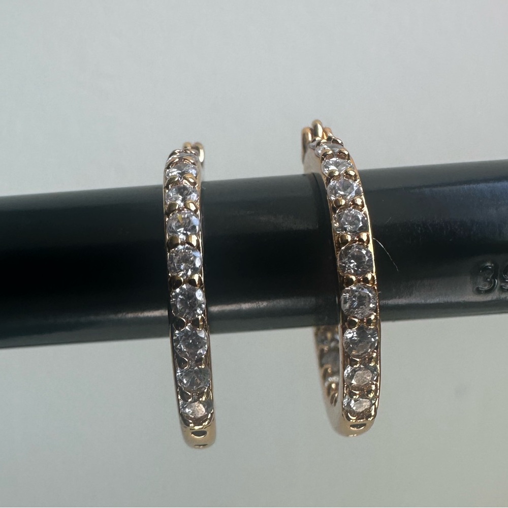Crystal Haze Mini Serena Hoops - Clear - Picture 7 of 8